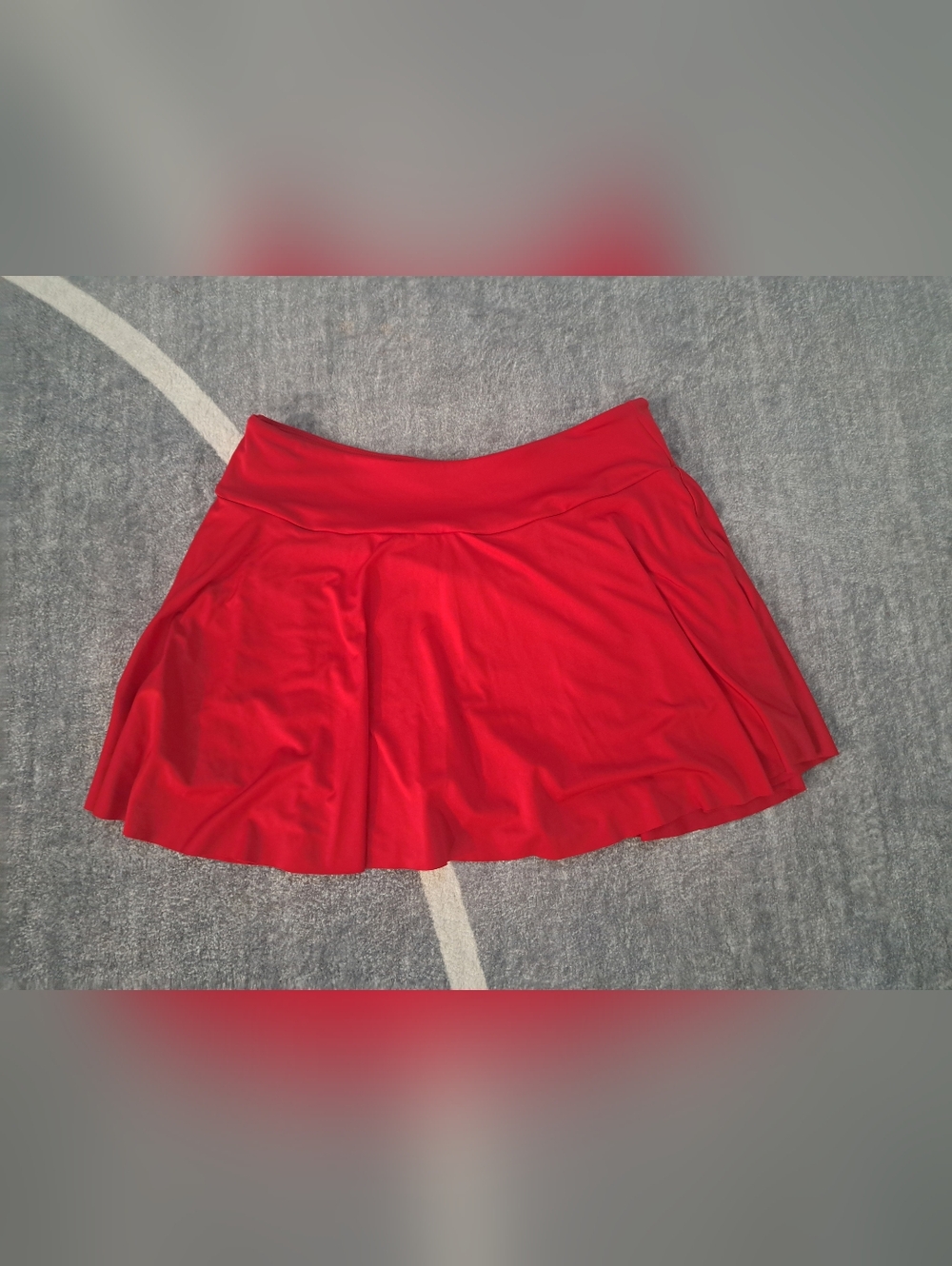 SHEIN Red Flared Mini Skirt